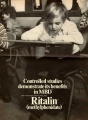 Auch 1974 wird Ritalin noch als Präparat zur Behandlung von Kindern mit MCD beworben (Ciba)